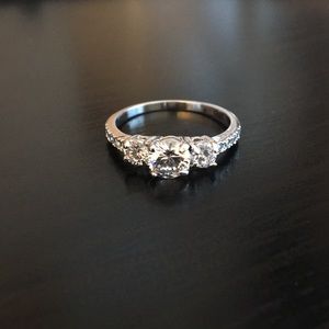 Cubic zirconia engagement ring